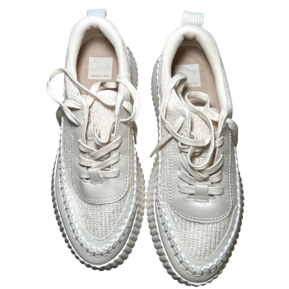 Dolce Vita Dolen Sneakers Sandstone Knit women's 9 minimal resort beach‎ causal